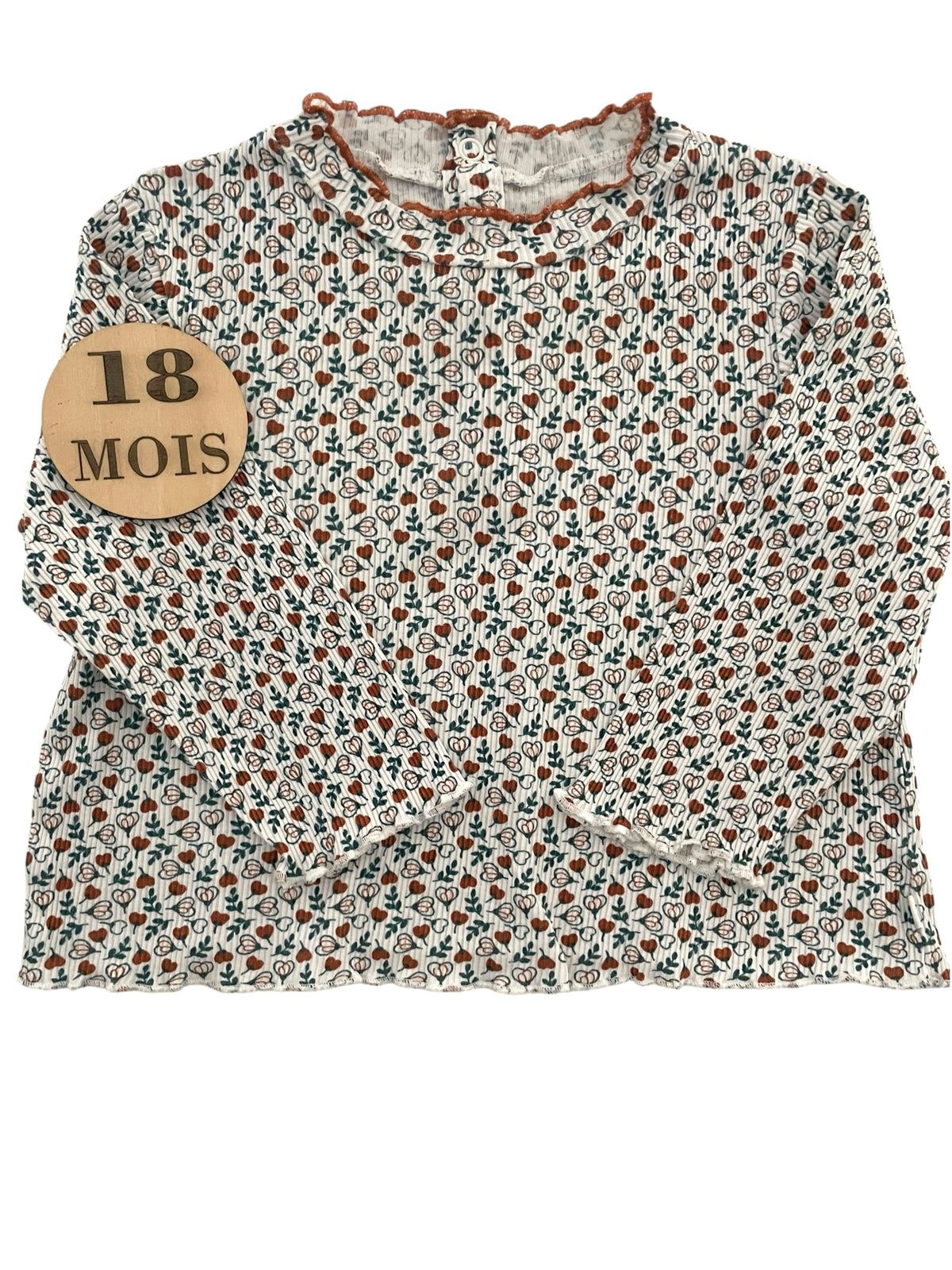 Tee-shirt, côtelé fleuri, Obaïbi