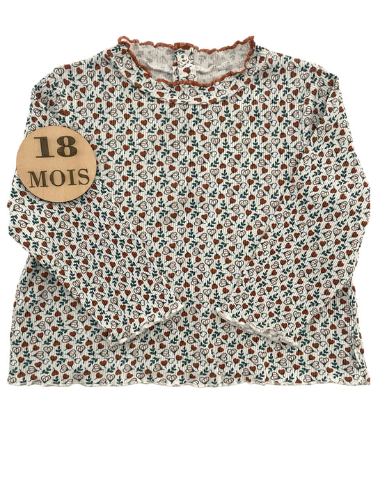 Tee-shirt, côtelé fleuri, Obaïbi