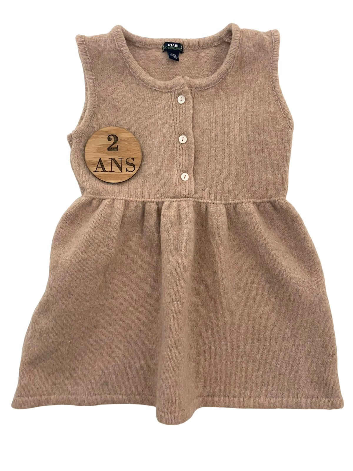 Robe épaisse, beige, Kiabi